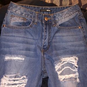 Fashion Nova boyfriend denim jeans size 0